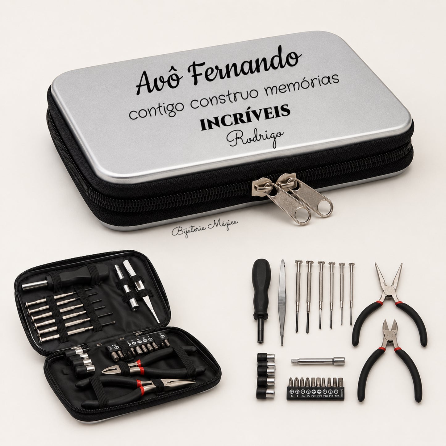 Kit de Ferramentas Personalizado em Estojo de Alumínio