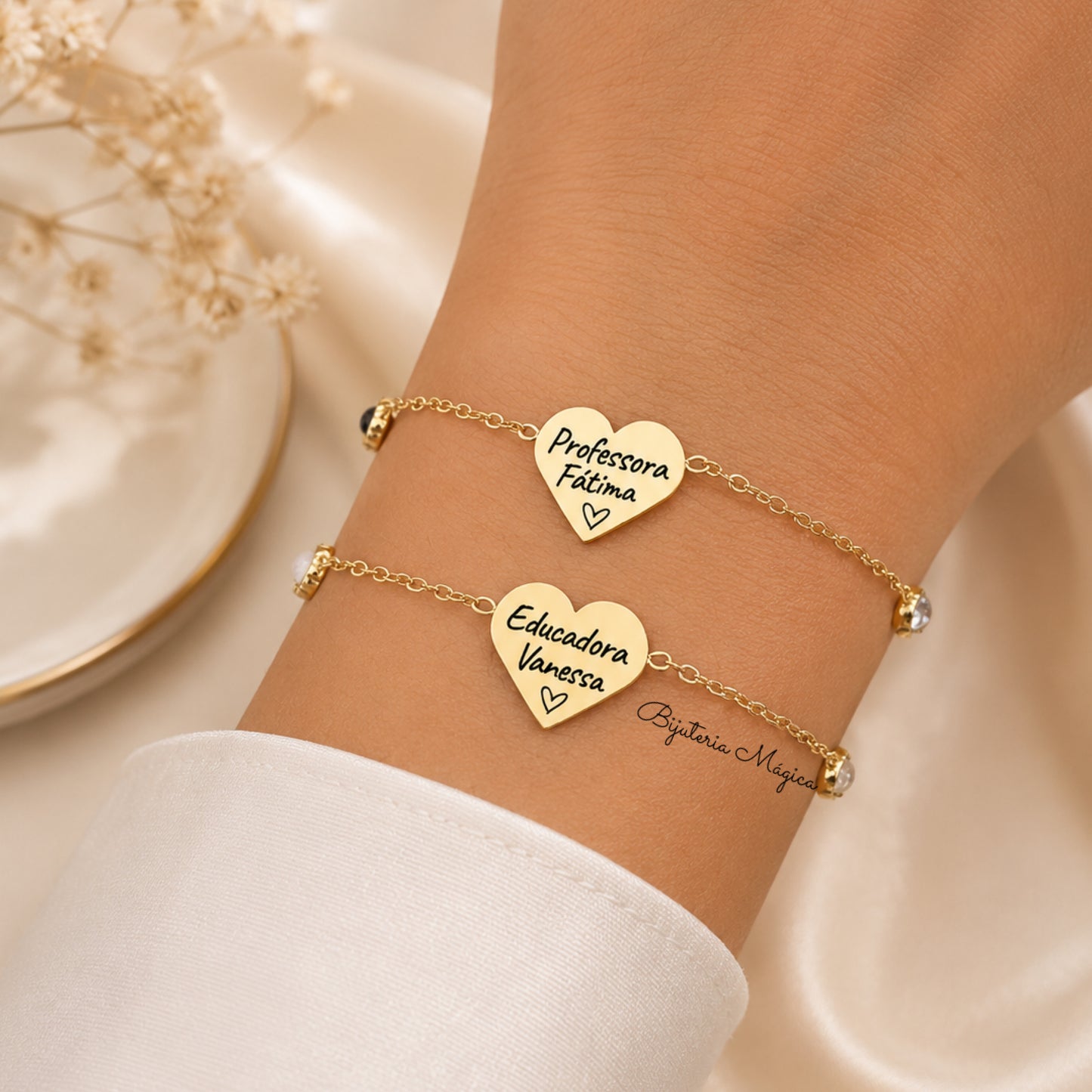 Pulseira Coração Personalizada