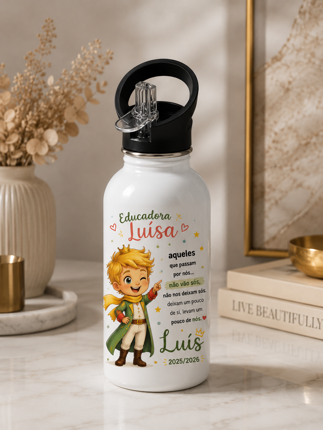 Garrafa Personalizada Príncipezinho – Educadora