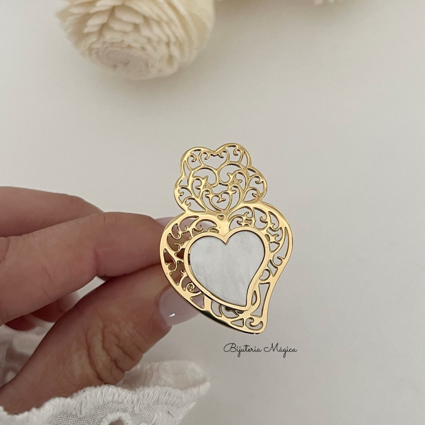 Anel Coração Filigrana