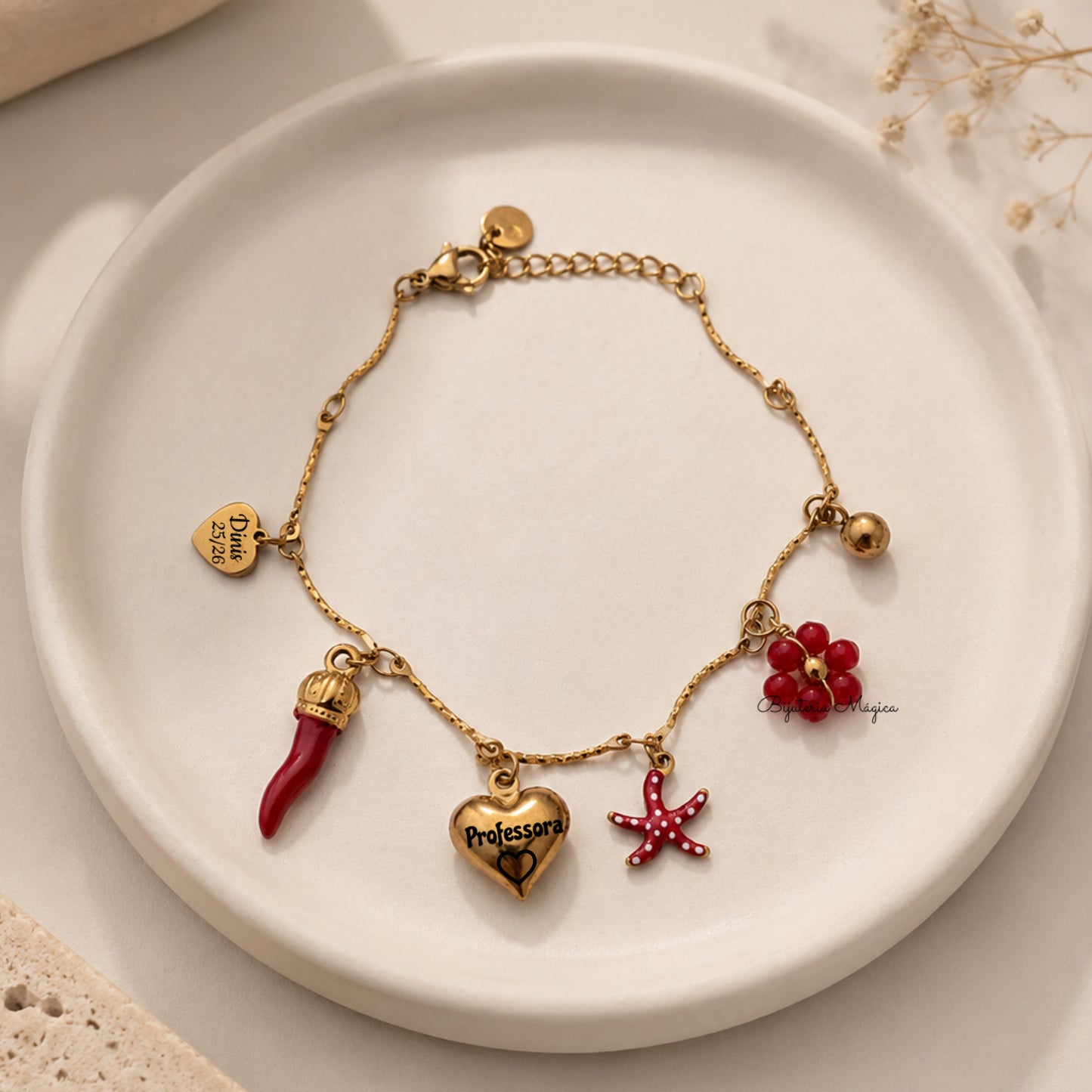 Pulseira Charm Personalizada Auxiliar