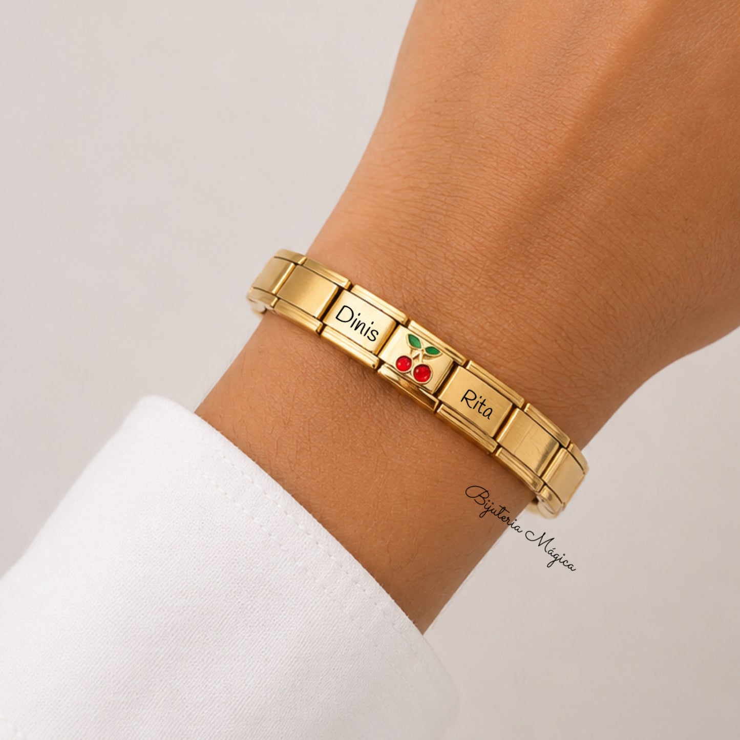 Pulseira Elástica Personalizada Cerejas
