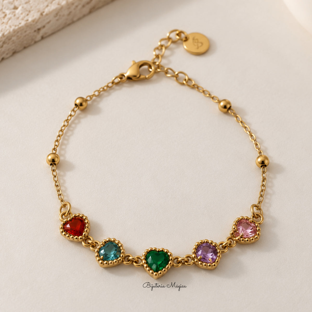 Pulseira Corações Coloridos