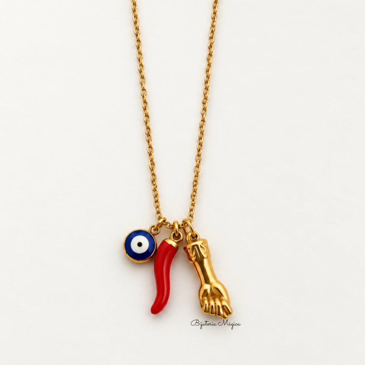 Colar Proteção com Amuletos