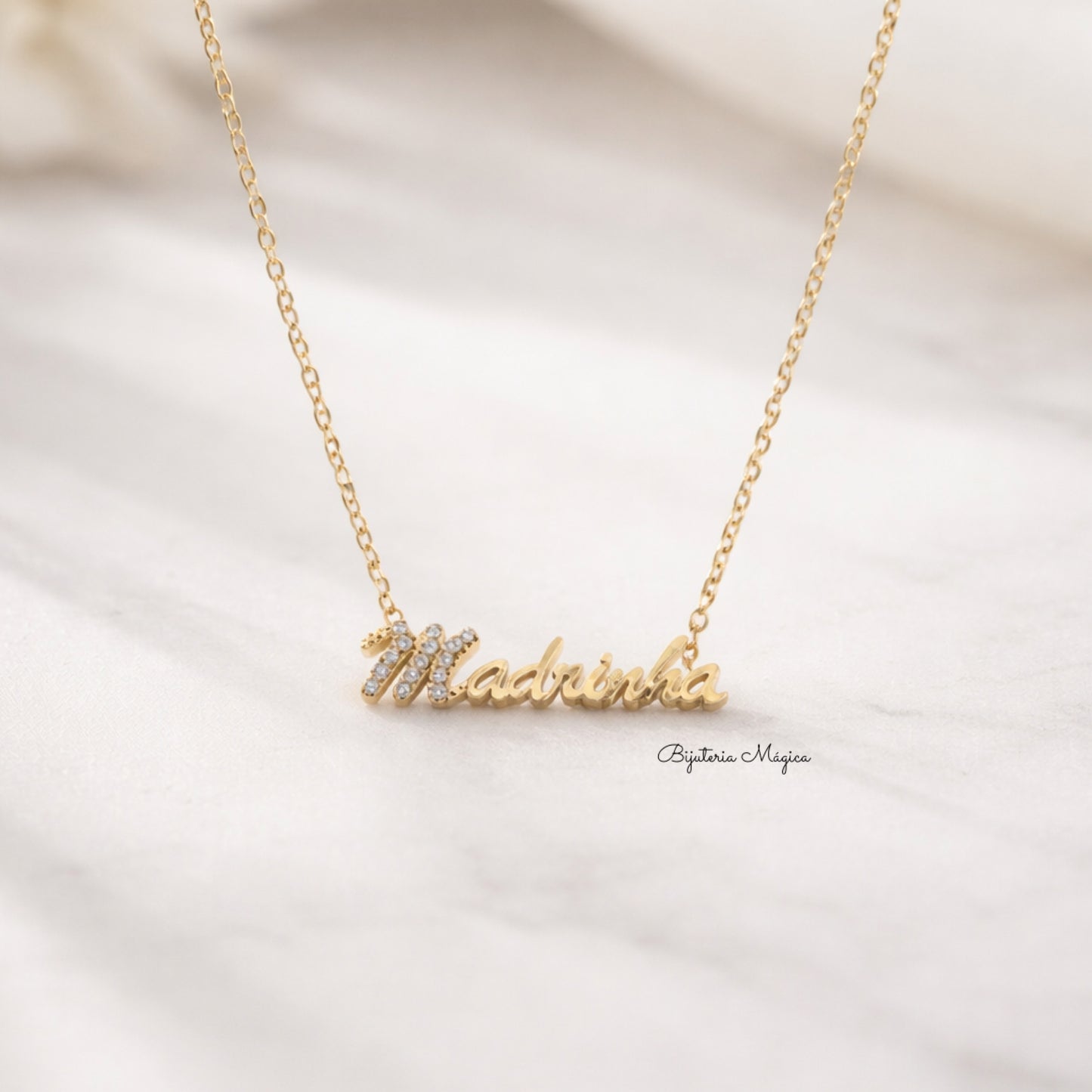 Bridesmaid Necklace with Zirconia in Steel
