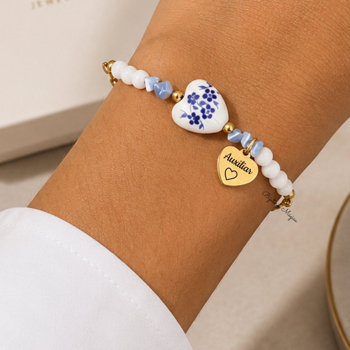 Pulseira Coração Português Personalizada