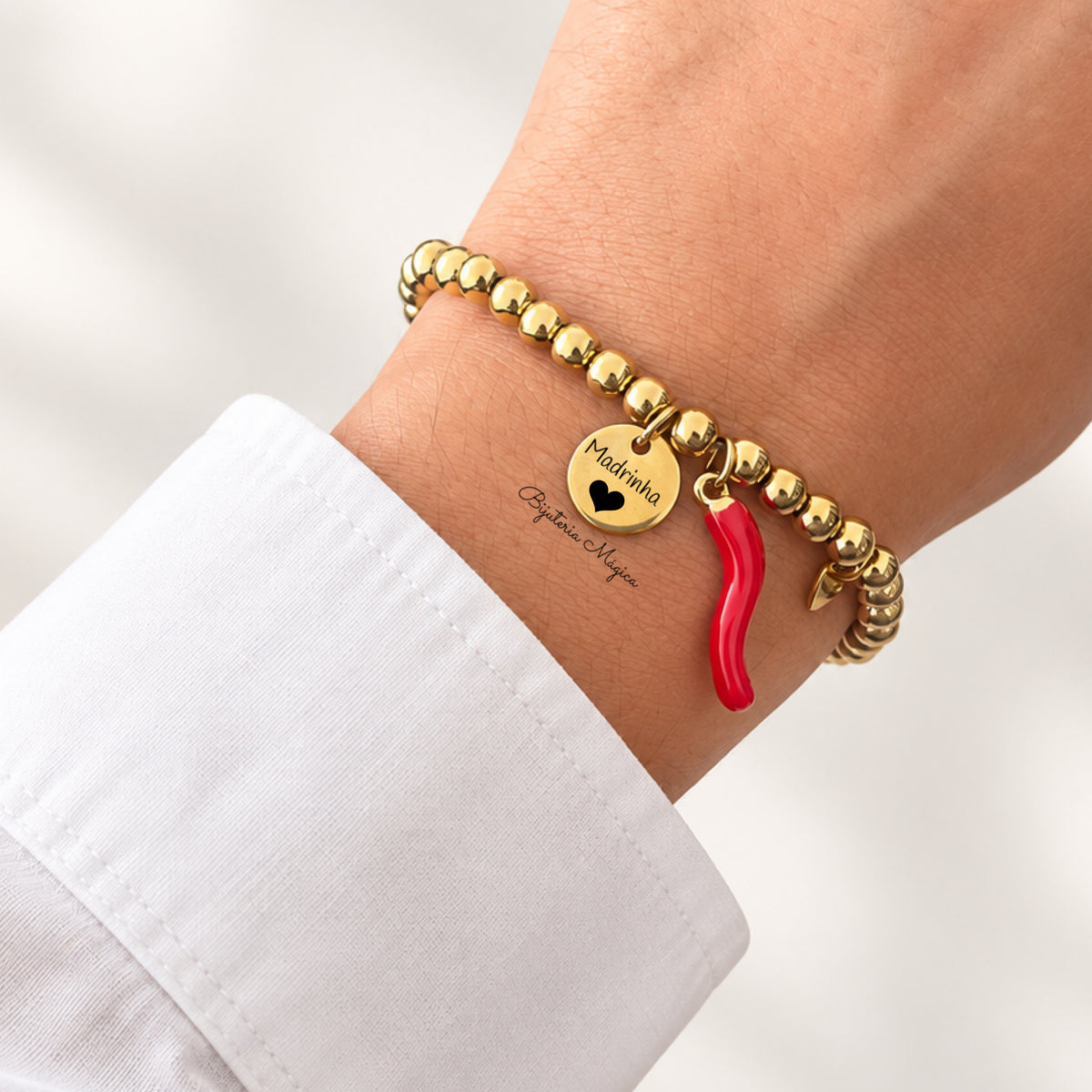 Pulseira Carinho com Malagueta Personalizada