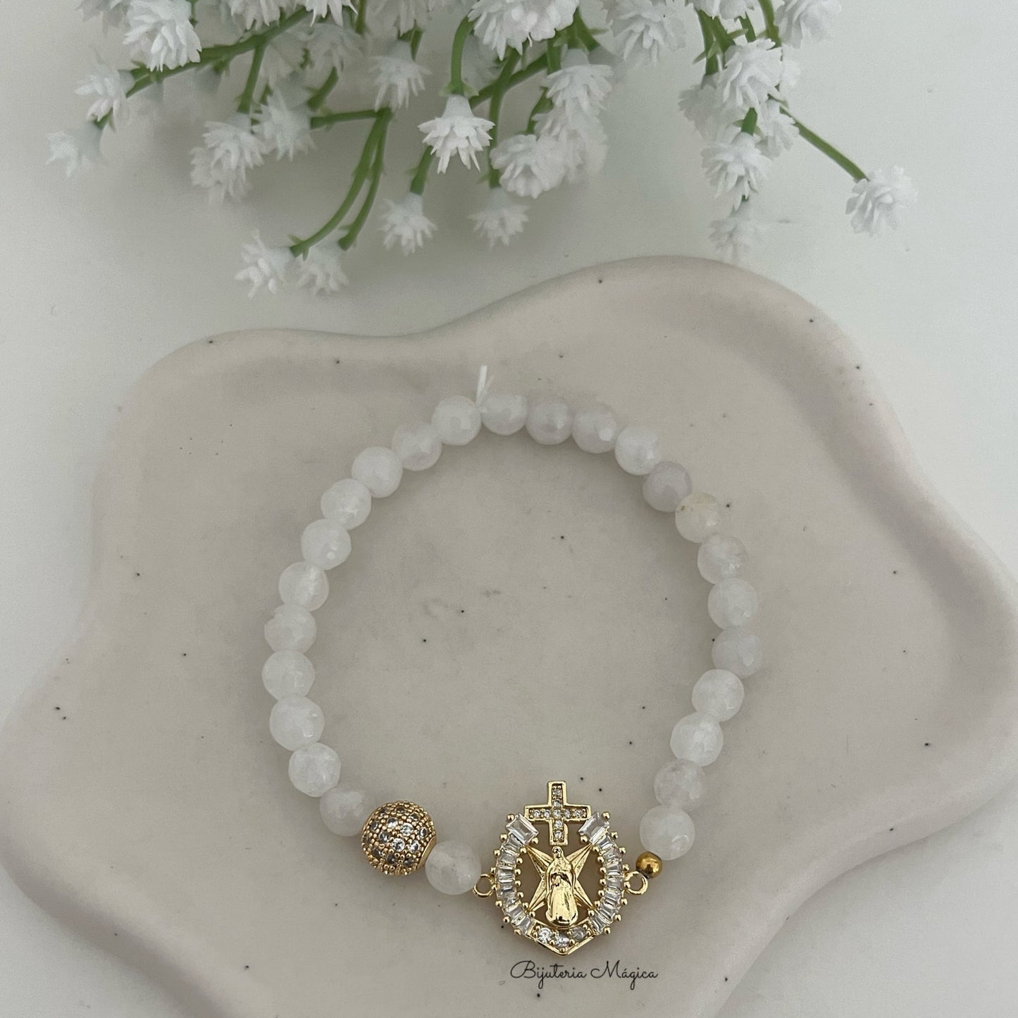 Pulseira Nossa Senhora das Graças em Aço Inoxidável