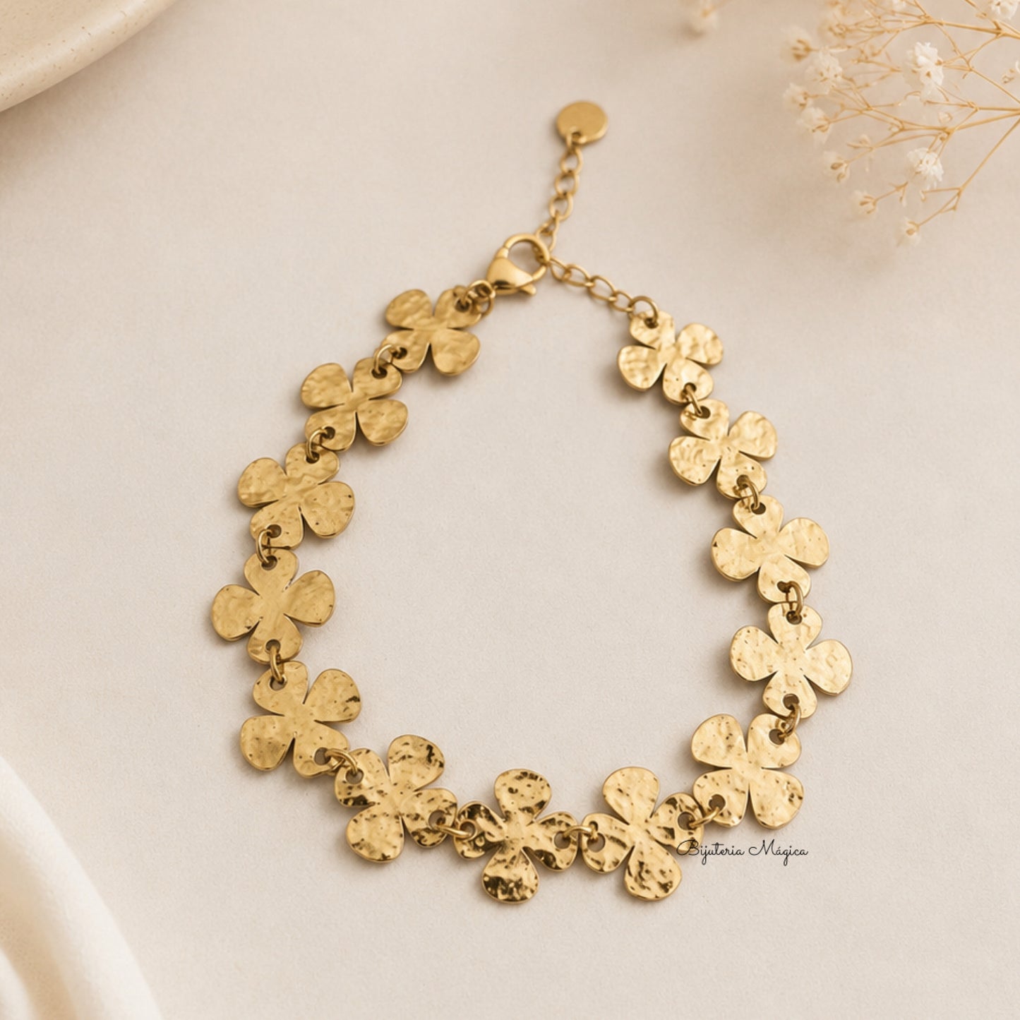 Pulseira Trevos Dourados