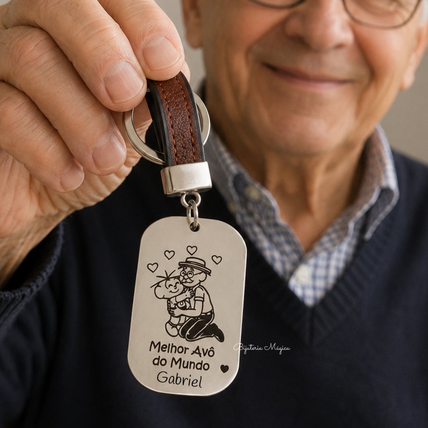 Porta-Chaves Militar Personalizado em Aço Inoxidável