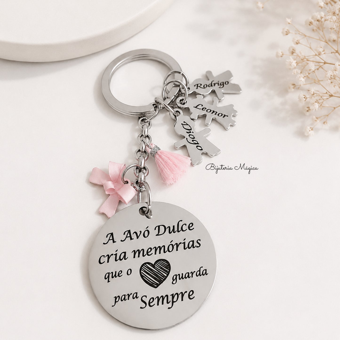 Porta-Chaves Personalizado Avó em Aço Inoxidável