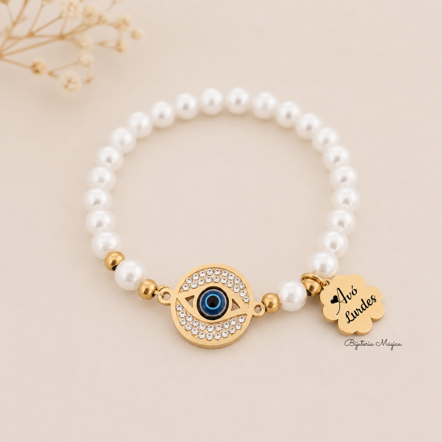 Pulseira Elástica Olho Protetor Personalizada