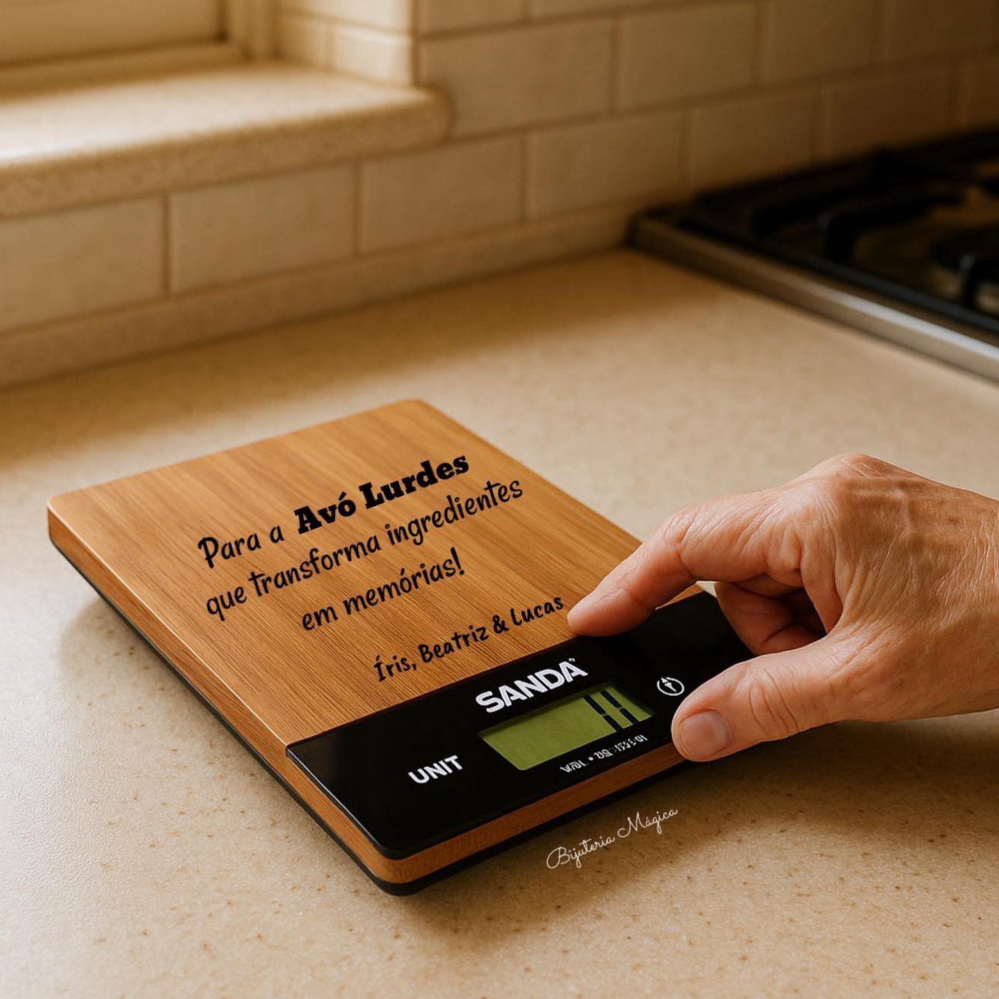 Balança Digital de Cozinha Personalizada para Avó