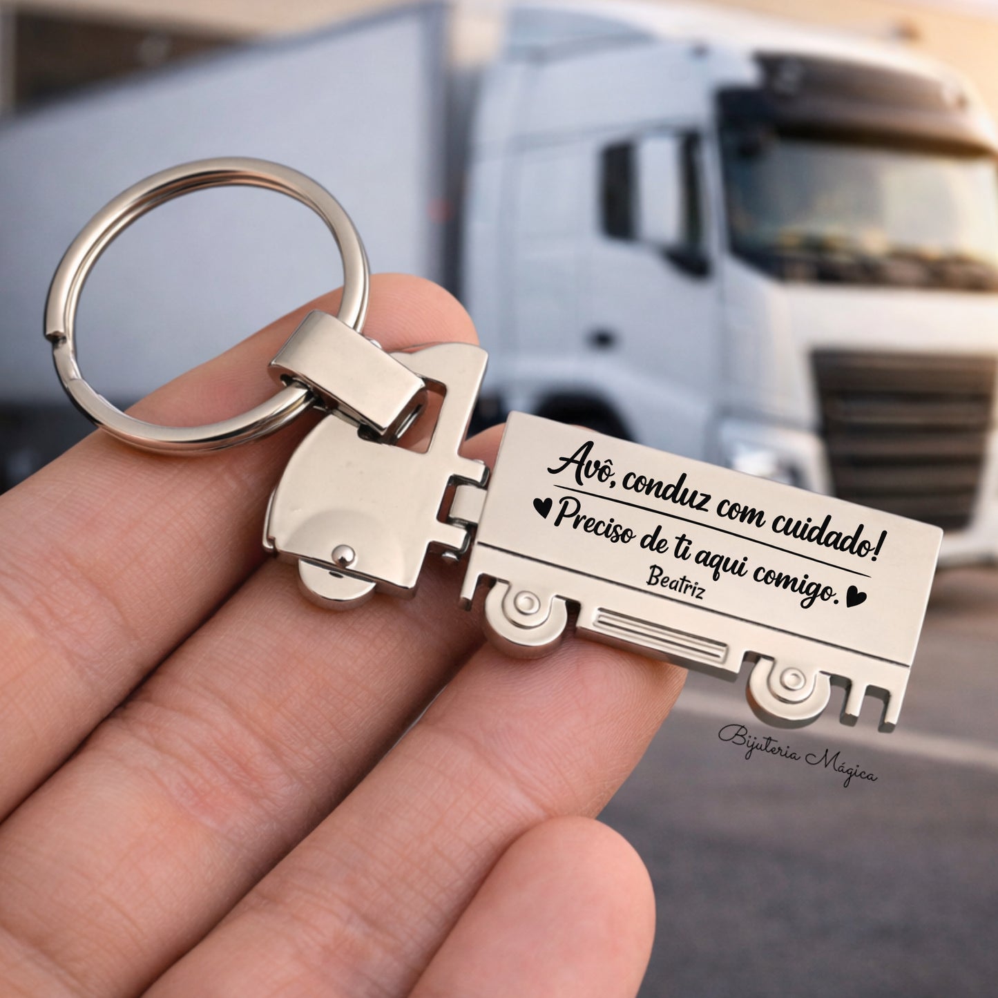 Porta-Chaves Camião Personalizado em Aço