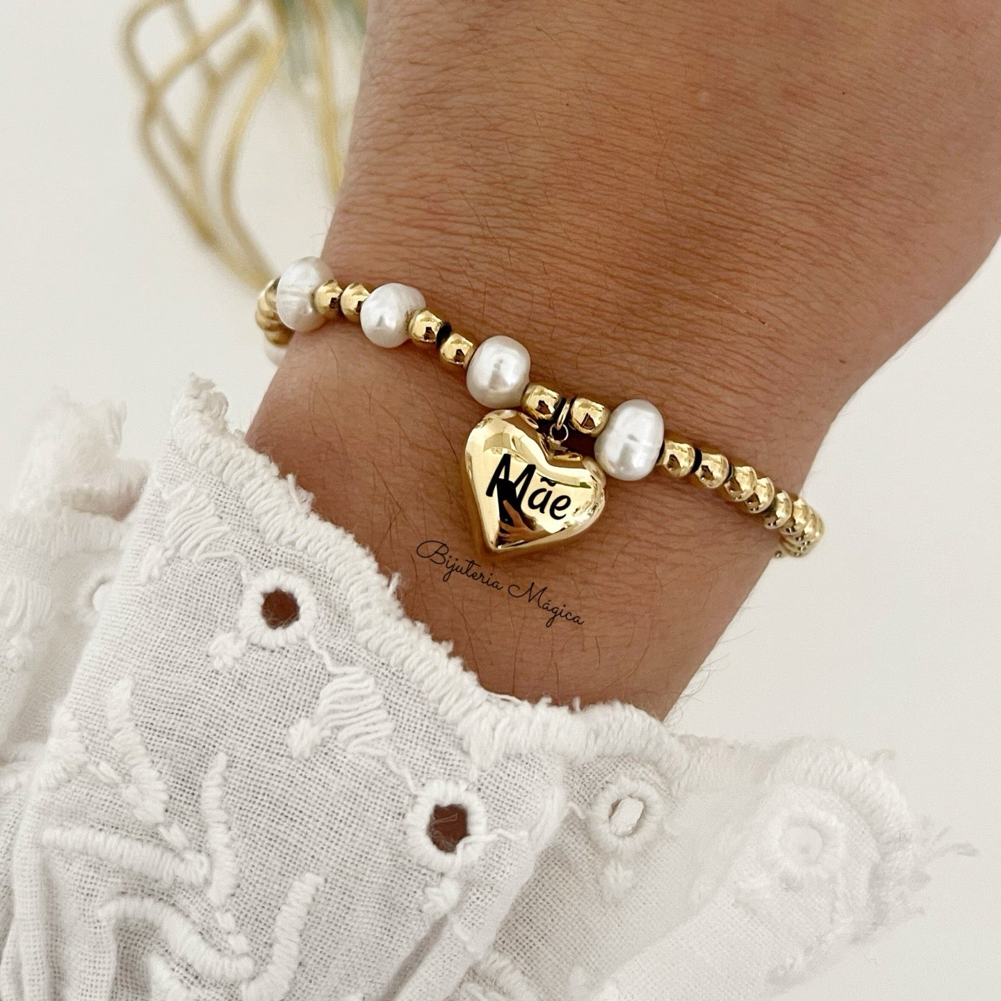 Pulseira Essência de Mãe em Aço Inoxidável