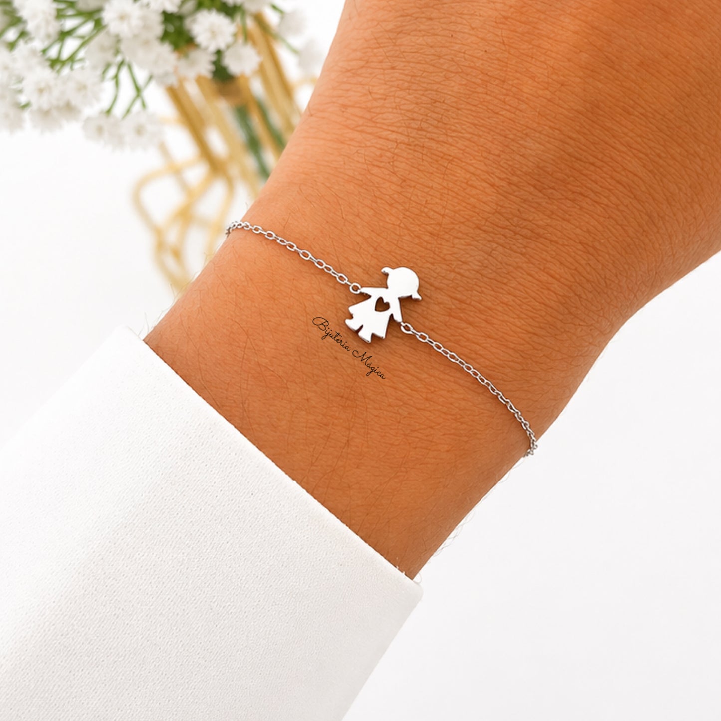Pulseira Menina em Aço Inoxidável