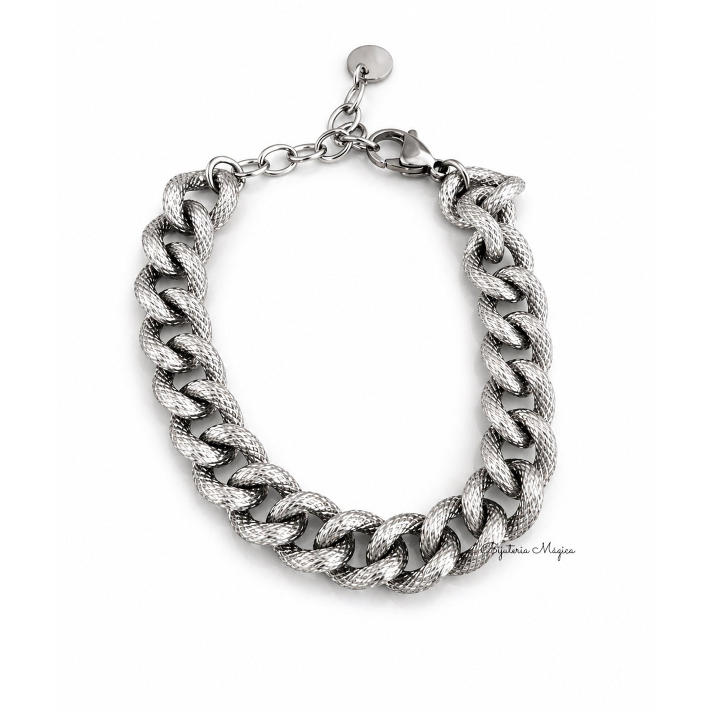 Pulseira Corrente Grossa em Aço Inoxidável