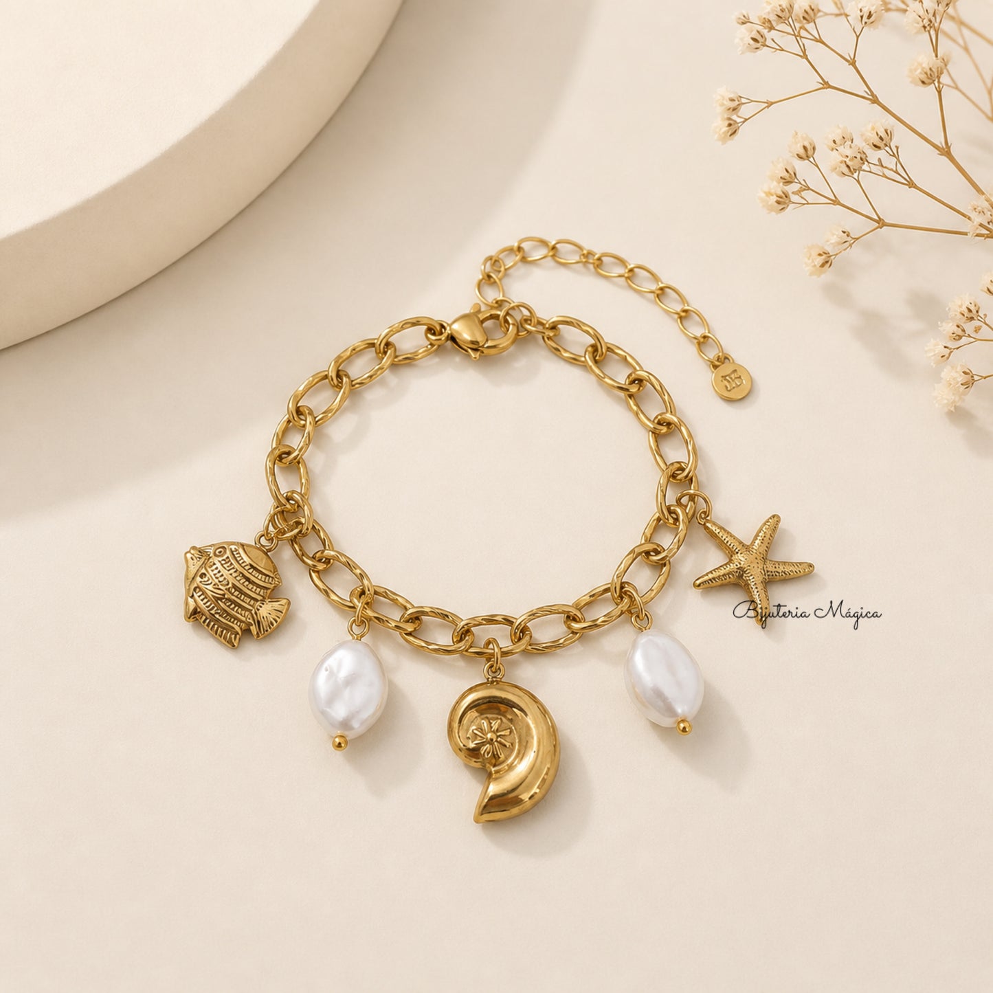 Pulseira Charms Mar Dourado