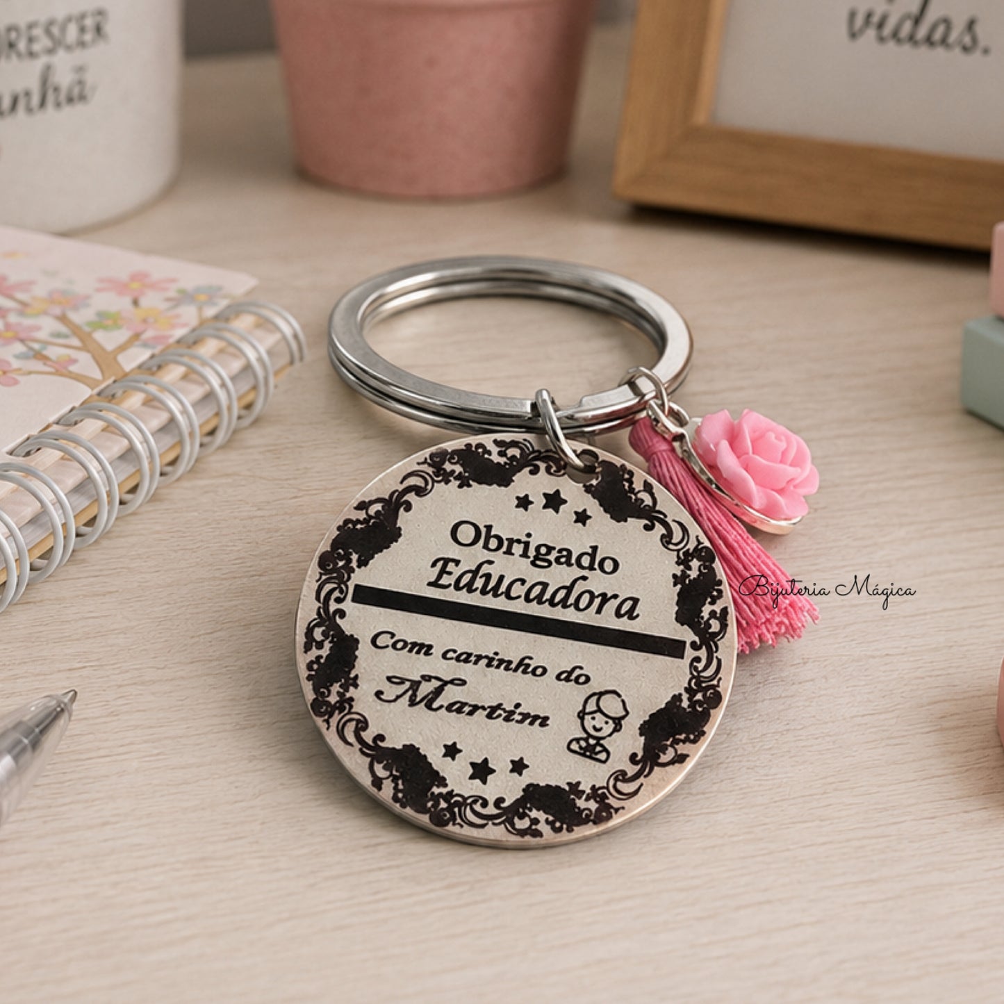 Porta-Chaves Personalizado em Aço Inoxidável