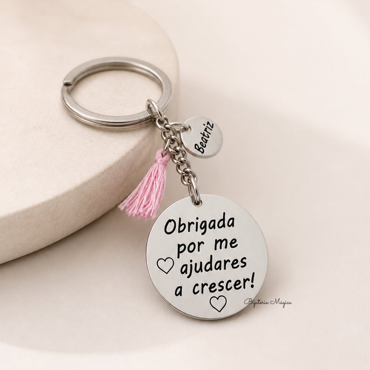 Porta-Chaves Obrigada por me Ajudares a Crescer