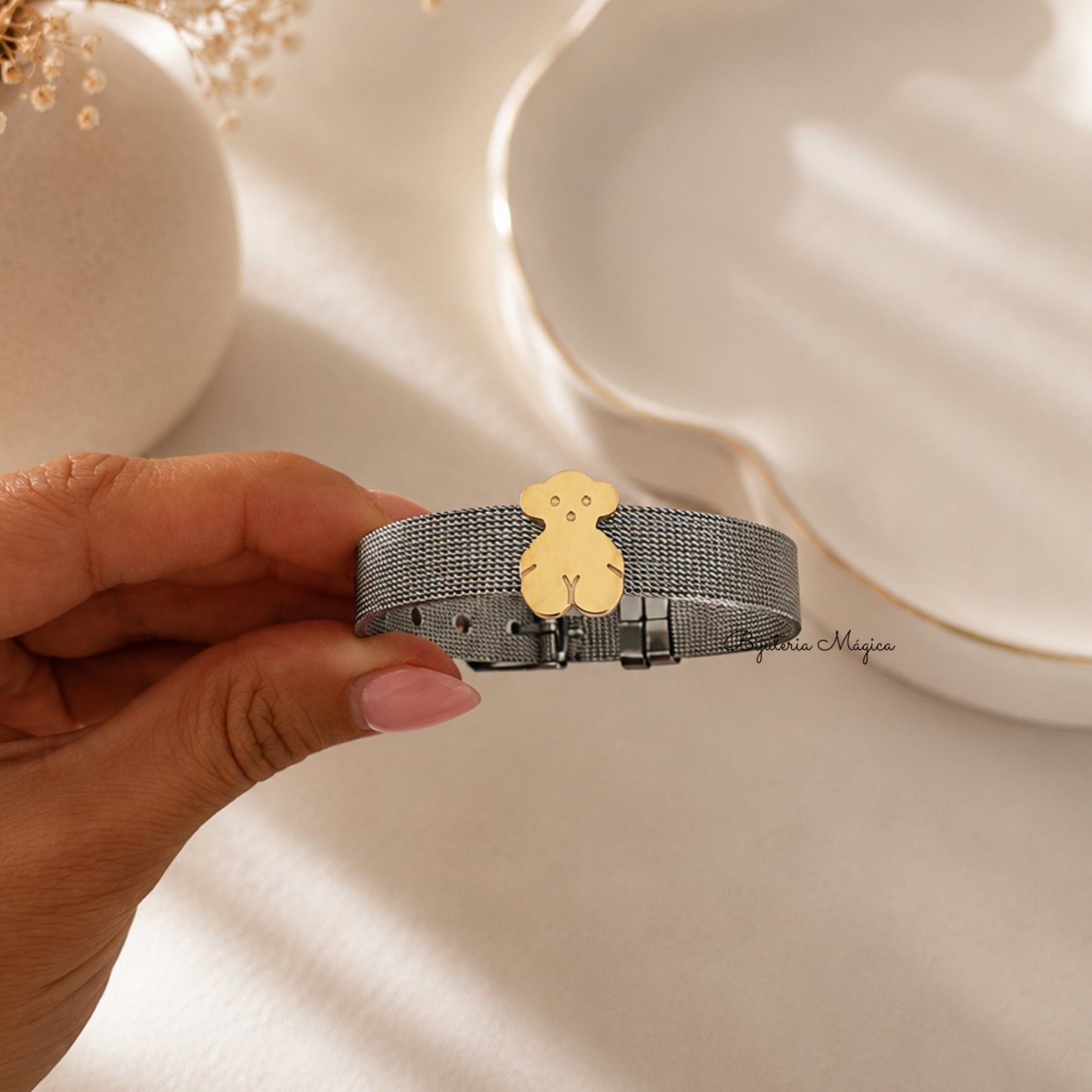 Pulseira Ursinho em Aço