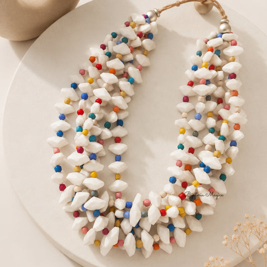 Colar Multicolor White Summer