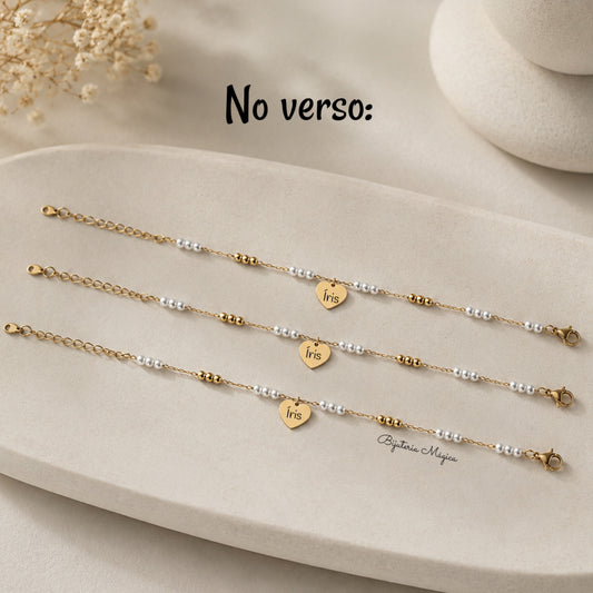 Pulseira Professora, Educadora ou Auxiliar Personalizada