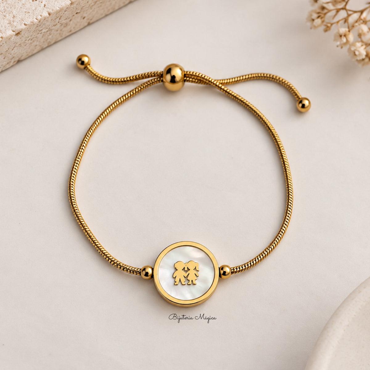 Pulseira Madrepérola Menino e Menina