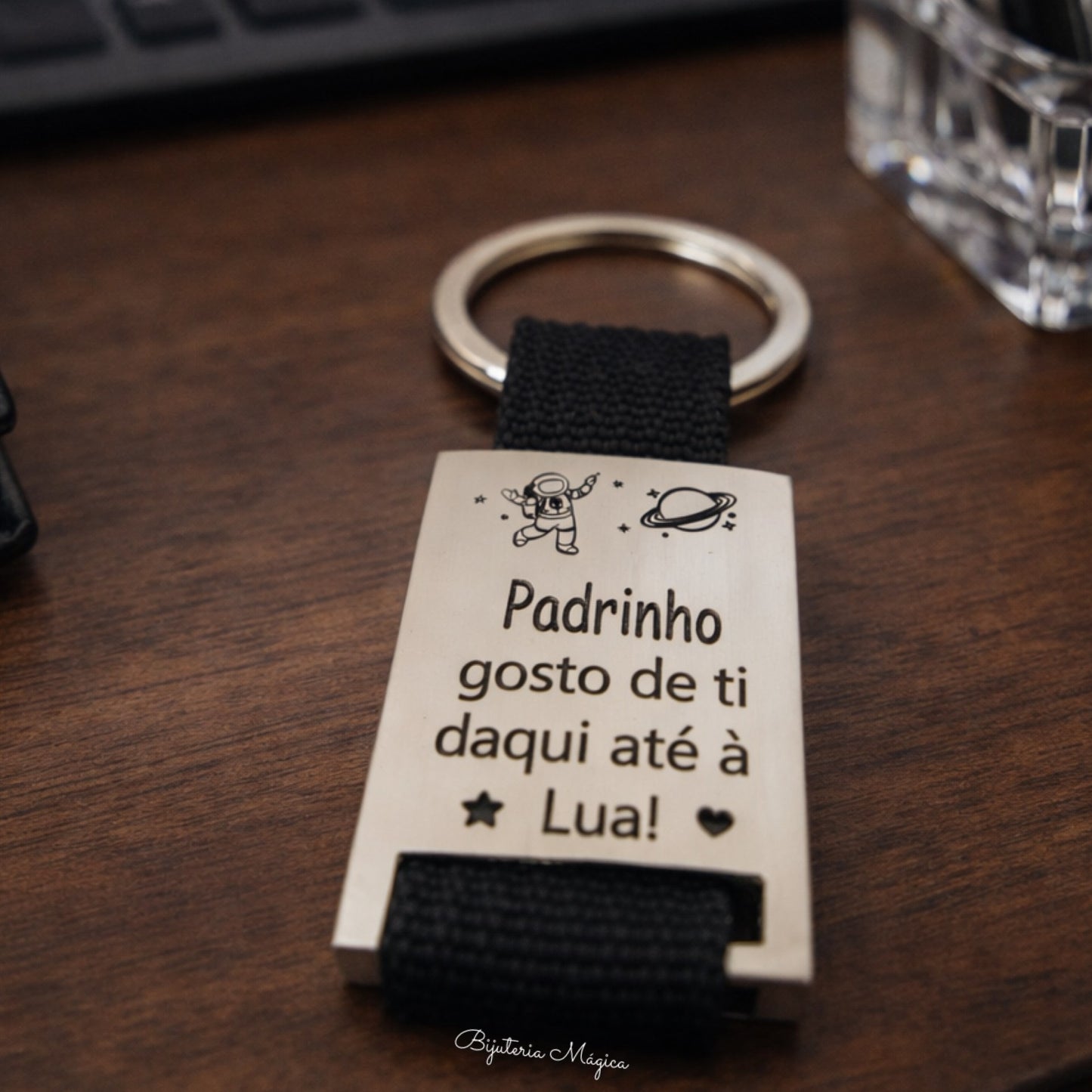 Porta-chaves Padrinho Daqui até à Lua