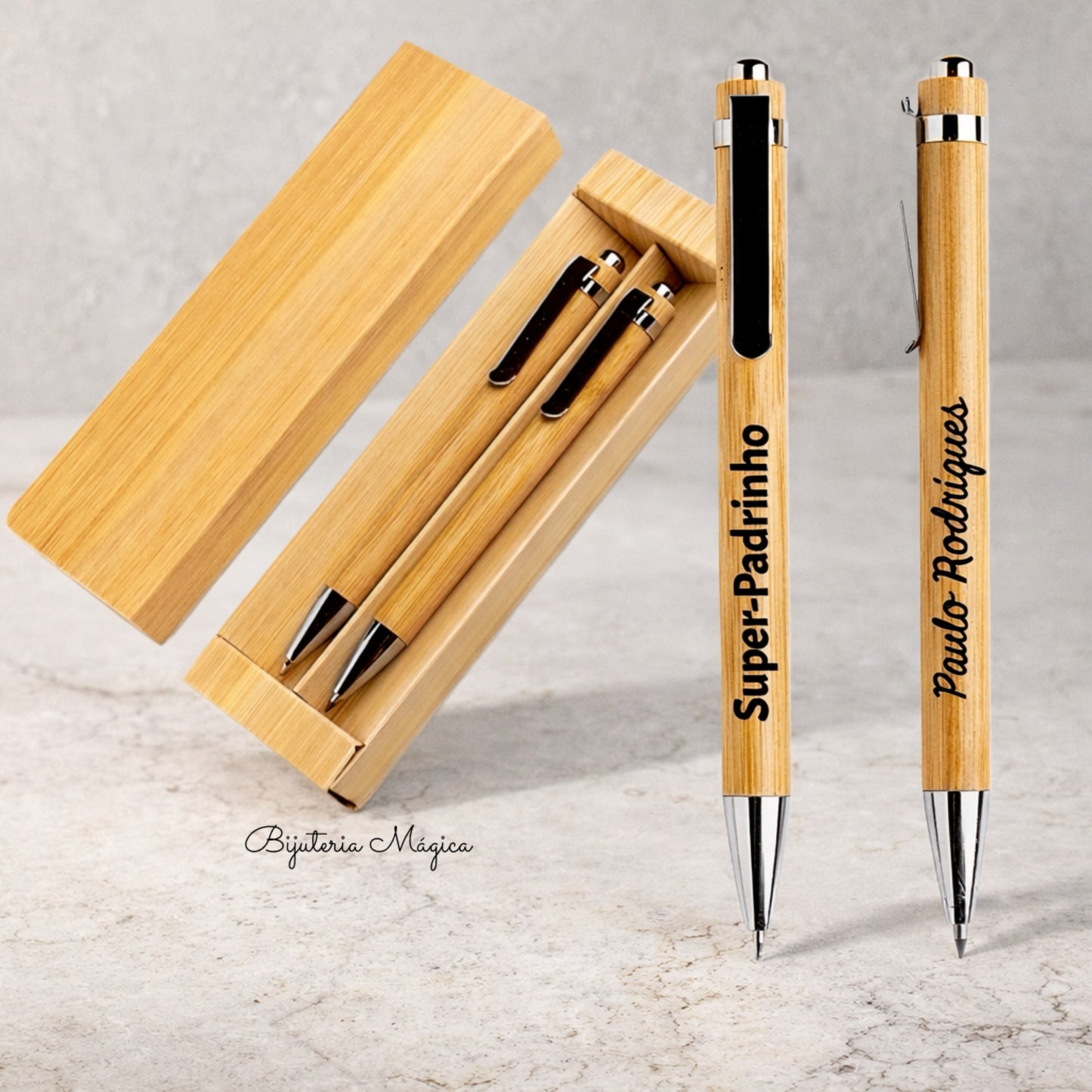Conjunto Caneta e Lapiseira Personalizado para Padrinho