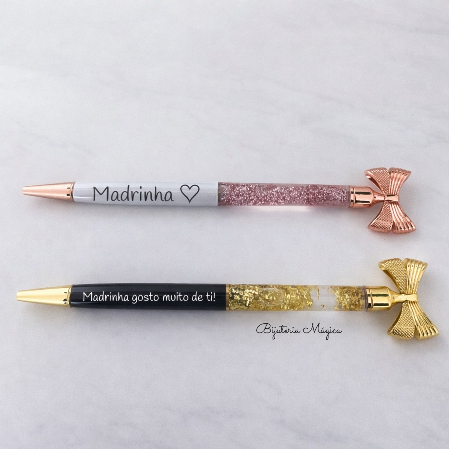 Caneta Personalizada Madrinha com Laço