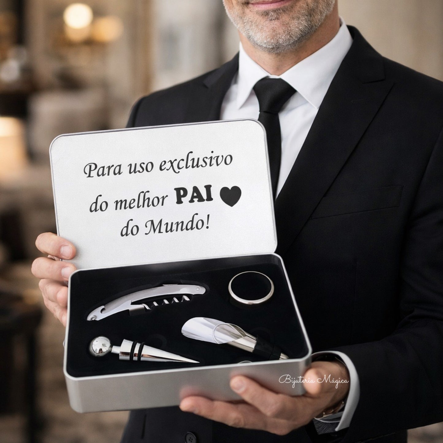 Conjunto de Vinho Melhor Pai do Mundo