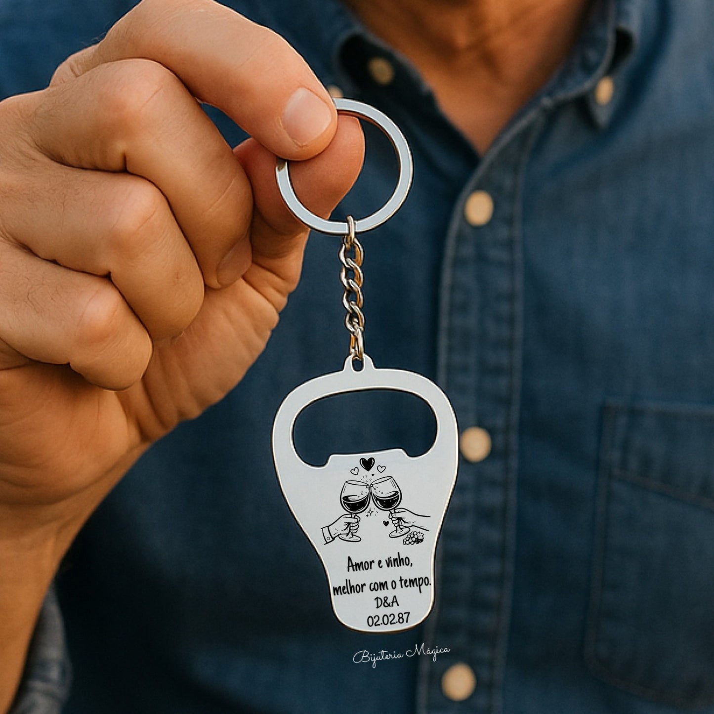 Personalized Bottle Opener Keychain