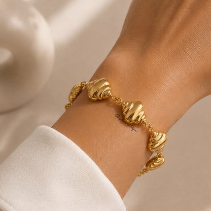 Pulseira Conchas Douradas