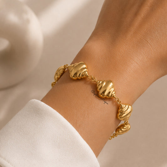 Pulseira Conchas Douradas