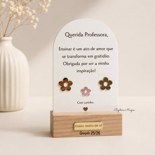 Placa Decorativa Personalizada Querida Professora