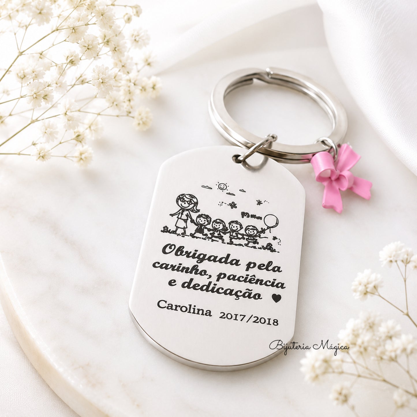 Porta-Chaves Personalizado Retangular em Aço