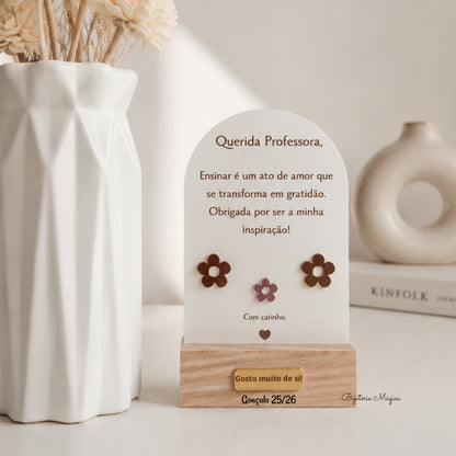 Placa Decorativa Personalizada Querida Professora