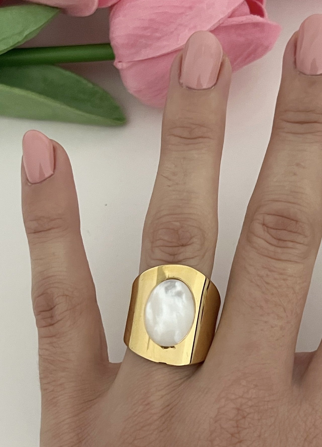 Anel Dourado Luna