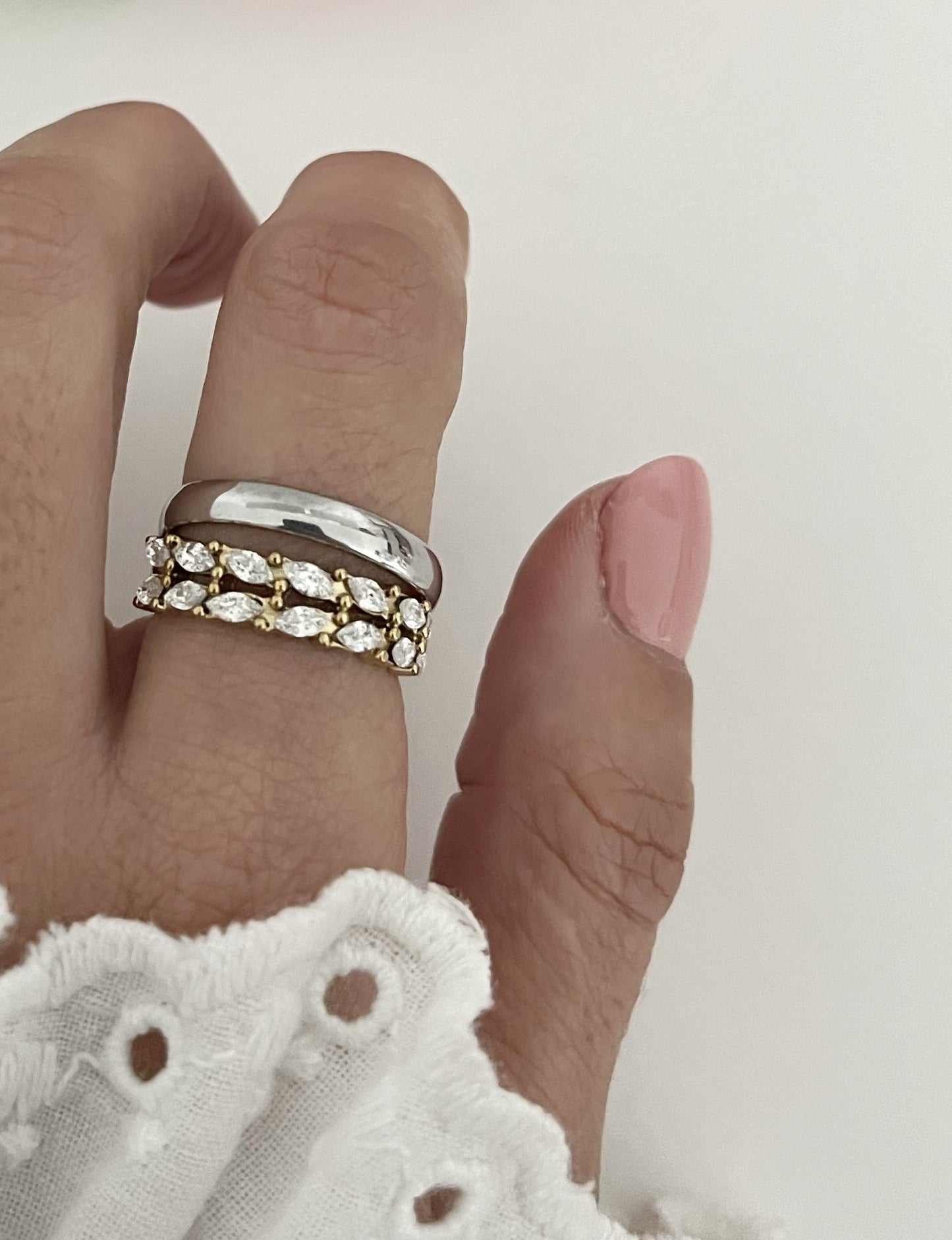 Éclat Gold & Silver Ring