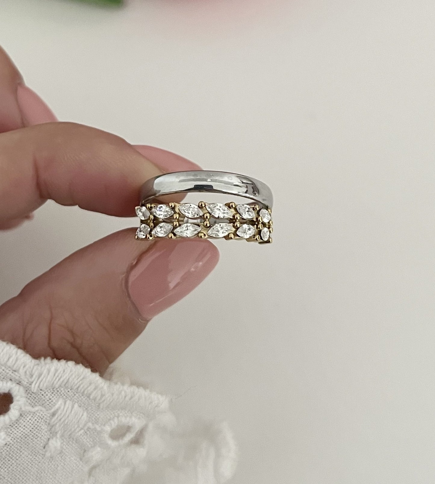 Éclat Gold & Silver Ring