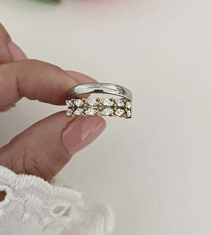 Éclat Gold & Silver Ring