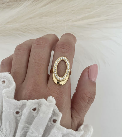 Oval Sparkle Ring