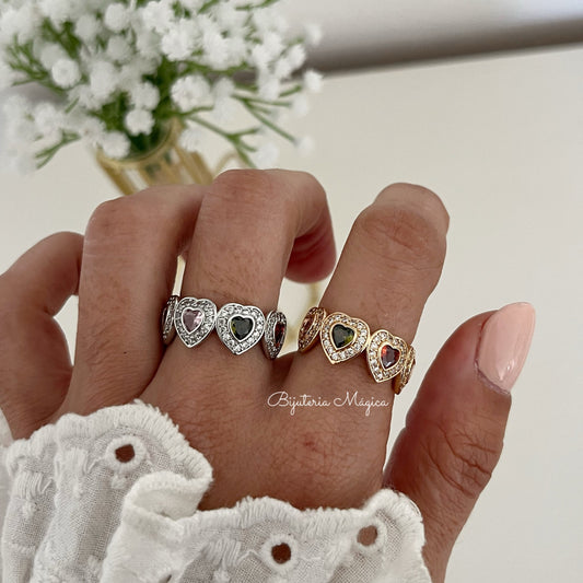 Anel Corações de Luz