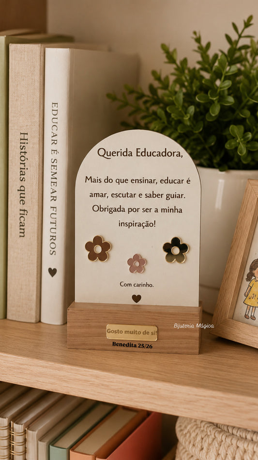 Placa Decorativa Personalizada Querida Educadora