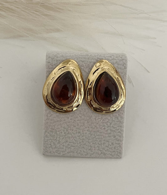Brincos Amber Drop
