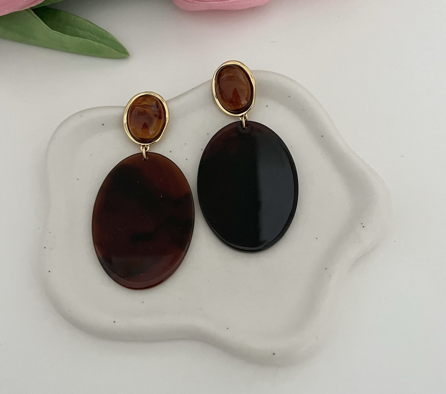 Brincos Amber Brown