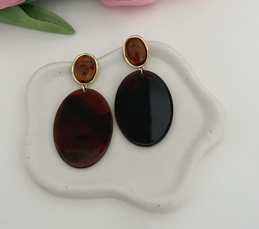 Brincos Amber Brown