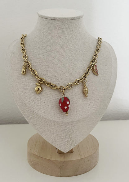 Colar Morango Dourado