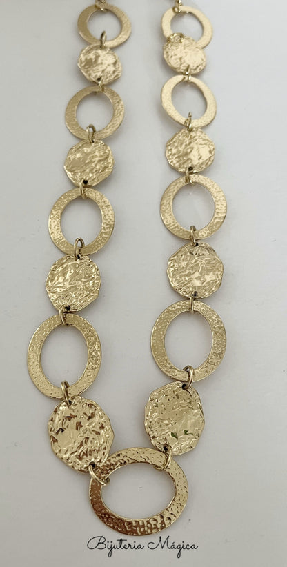 Colar Elos Orgânicos Dourado